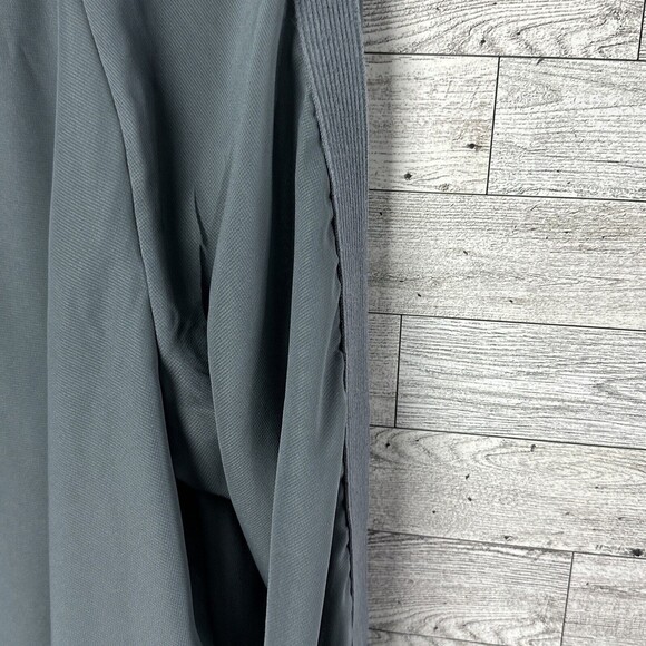 Soft‎ Surroundings Gray Sheer Overlay Knit Trim Long Sleeve Top Size Large - Picture 6 of 13